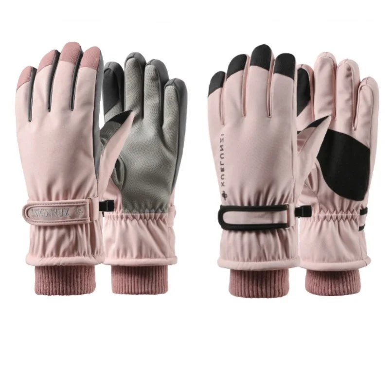 winter outdoor warm women Waterproof Cycling Skiing Snowboarding Sports hand glove Full Finger Keep Warm Screentouch gloves