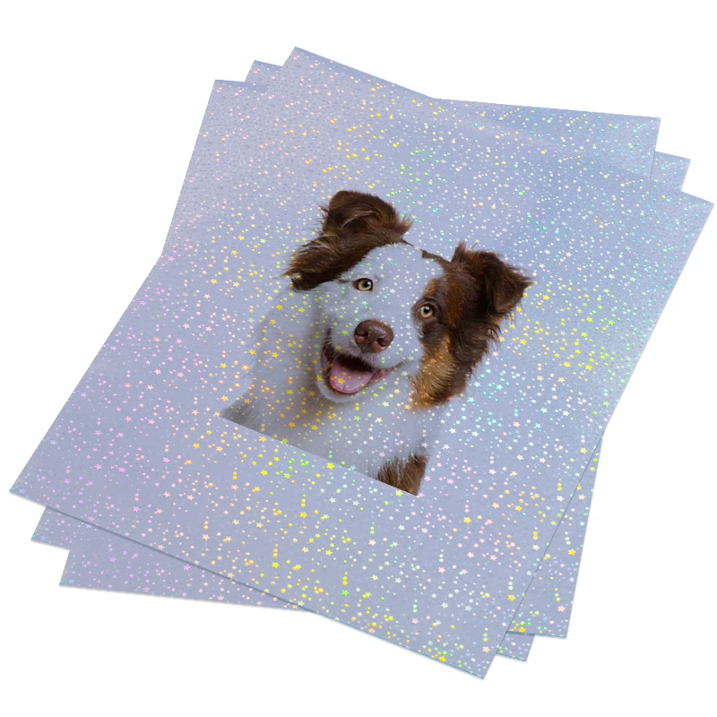 Premium Self-Adhesive Sand Star Holographic PVC Overlay Laminating Film Cold Laminated Glitter for Enhanced Visibility