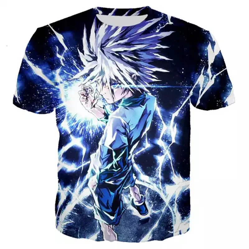 2023 New Design Wholesale customization hunter x clothes Polyester Cotton Blend anime shirts hunter x hunter