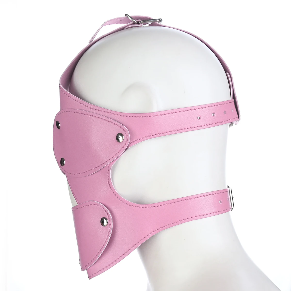 Hood With Ball BDSM Hood Adult Slave Sensory Deprivation Games Full Head Bondage Restraints Fetish Hood Sex Toys for Women Men