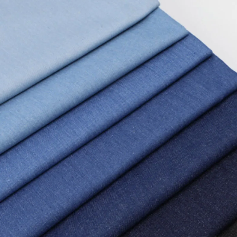 Wholesale pure cotton designer cloth fashion washable non elastic jeans fabric cotton denim fabric high quality