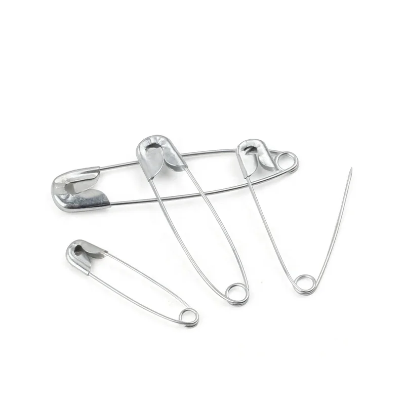 152PCS Silver Color In All Kinds Of Size Metal Assted Crimped Safety Pins With Boxes