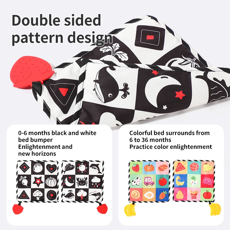 Infant Early Educational Toddler Toy Fabric Baby Cloth Book Baby Cloth Square Toddler Toy for Babies Before Bedtime