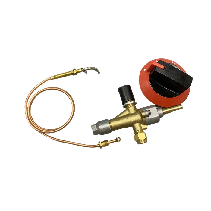 8209-4 Brass Safety Valve Kit Pilot Burner Assembly Main Control Propane Fire Pit Includes Connecting Tubes Tilt Switch Ignition
