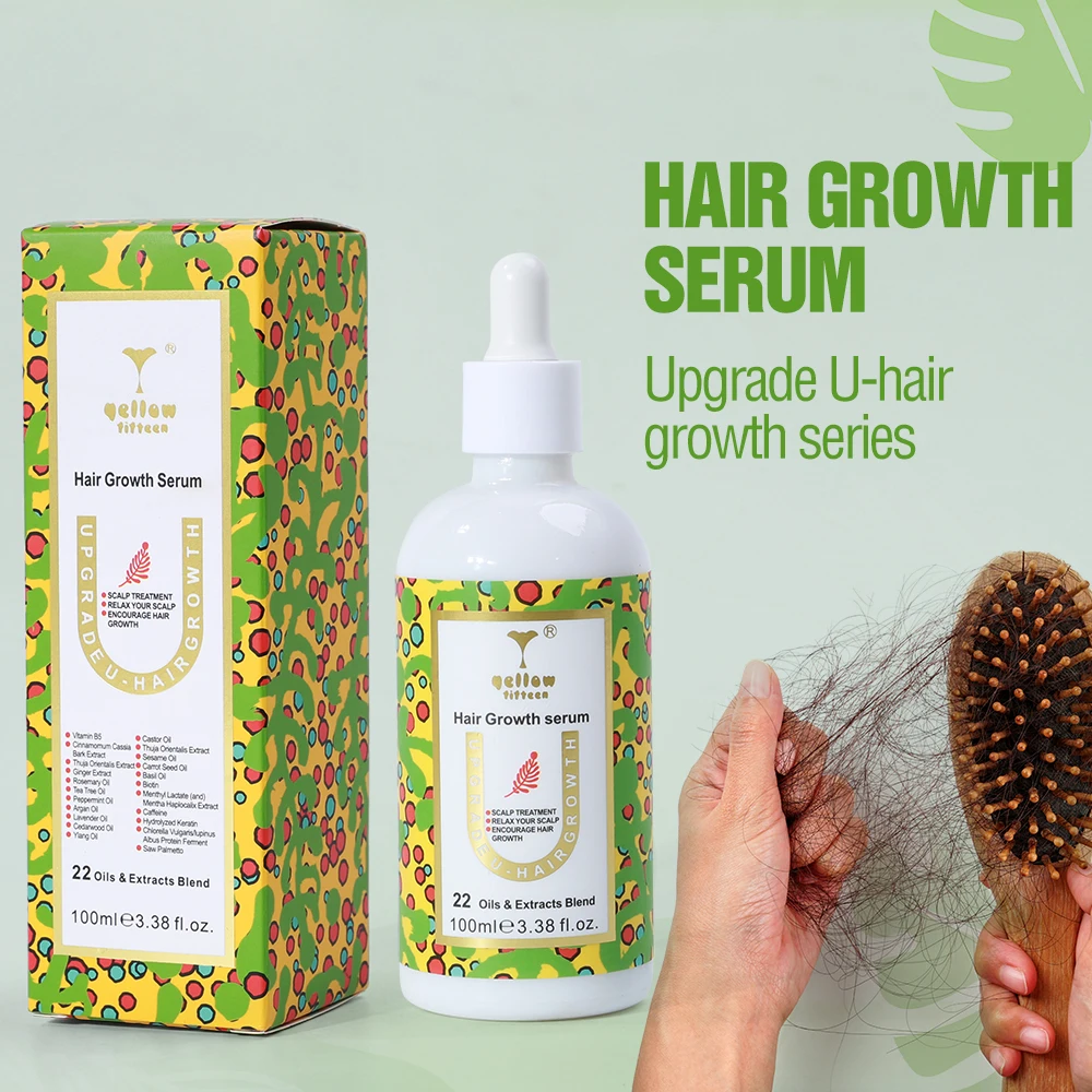Custom Private Label Organic Rosemary Oil Biotin Hair Growth Serum Best Ginger Anti Hair Loss Serum for Hair Thickness