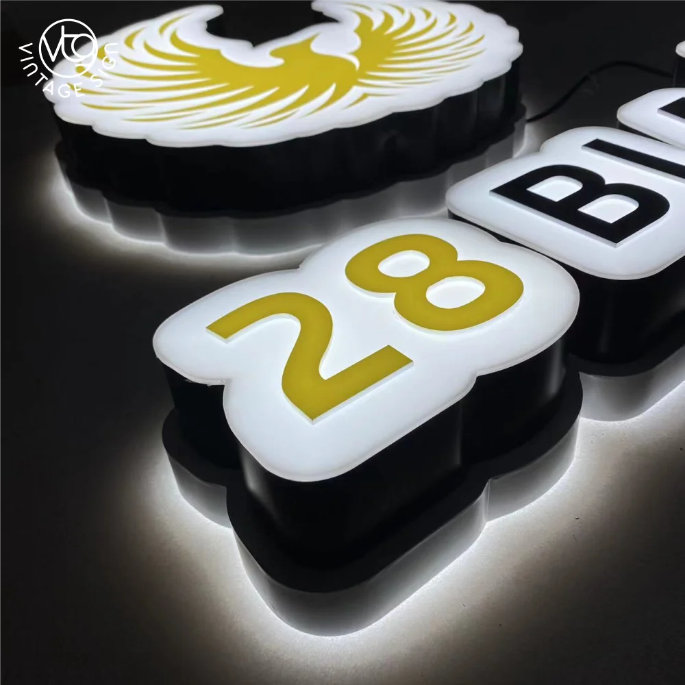 Professional Factory Illuminated Front Sign With A Lightbox Led Advertising Light Box