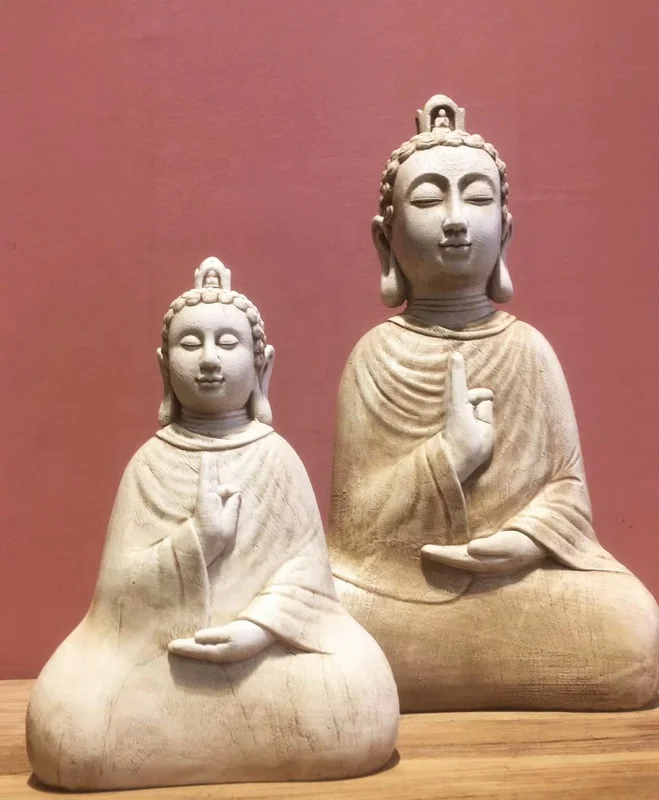 custom resin molds buddhism figurine  home decor meditation wood buddha statues