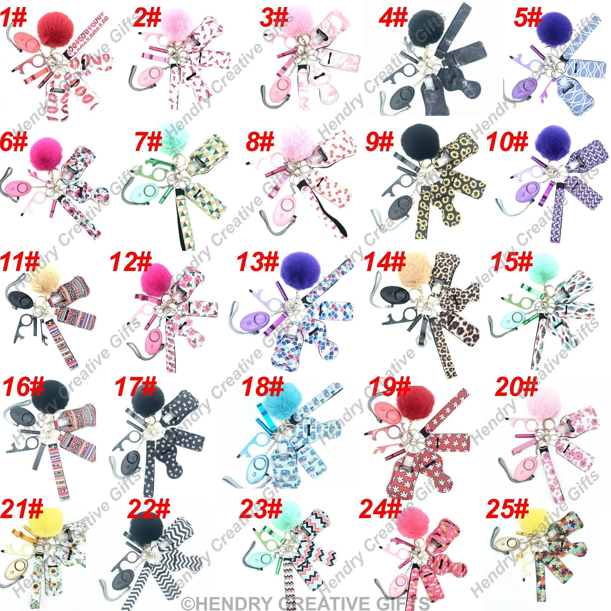 Multi Function Contactless Safety Tool Hand Free Key Tool No Touch Door Opener Bottle Opener Metal Keychain