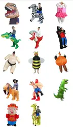 Kids Adult Carnival Toy Party Air Blow Up Fat Suit Halloween Animal Mascot Dinosaur Costume