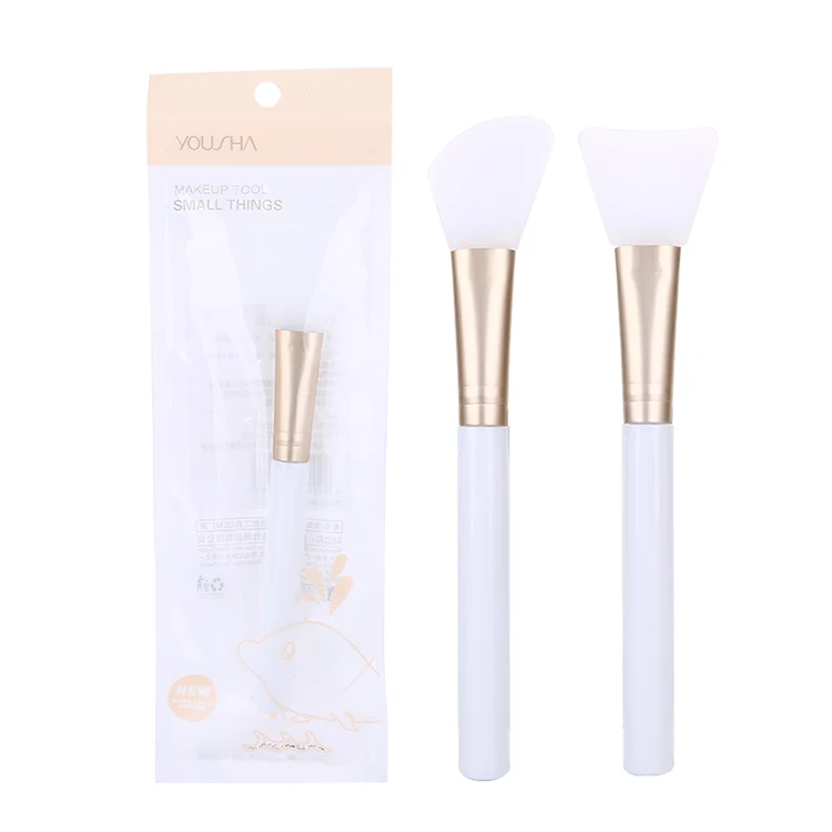Красота мазком маска для лица устройство для нанесения глины щетки белая пластиковая ручка мини маленькие мягкие силиконовые кисти маска для лица
