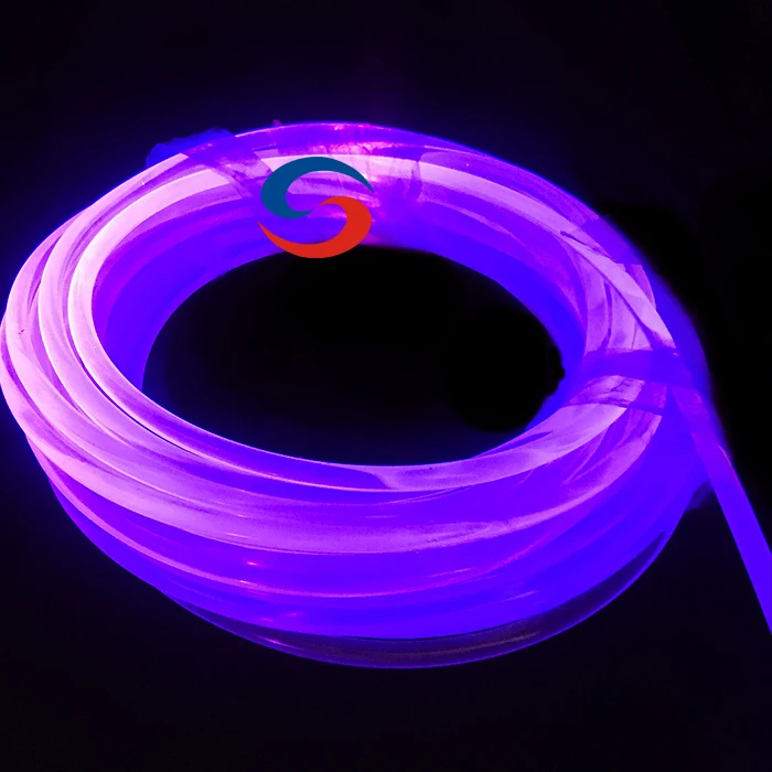 DIY long distance plastic optic light cable side glow optical fiber for swimming pool