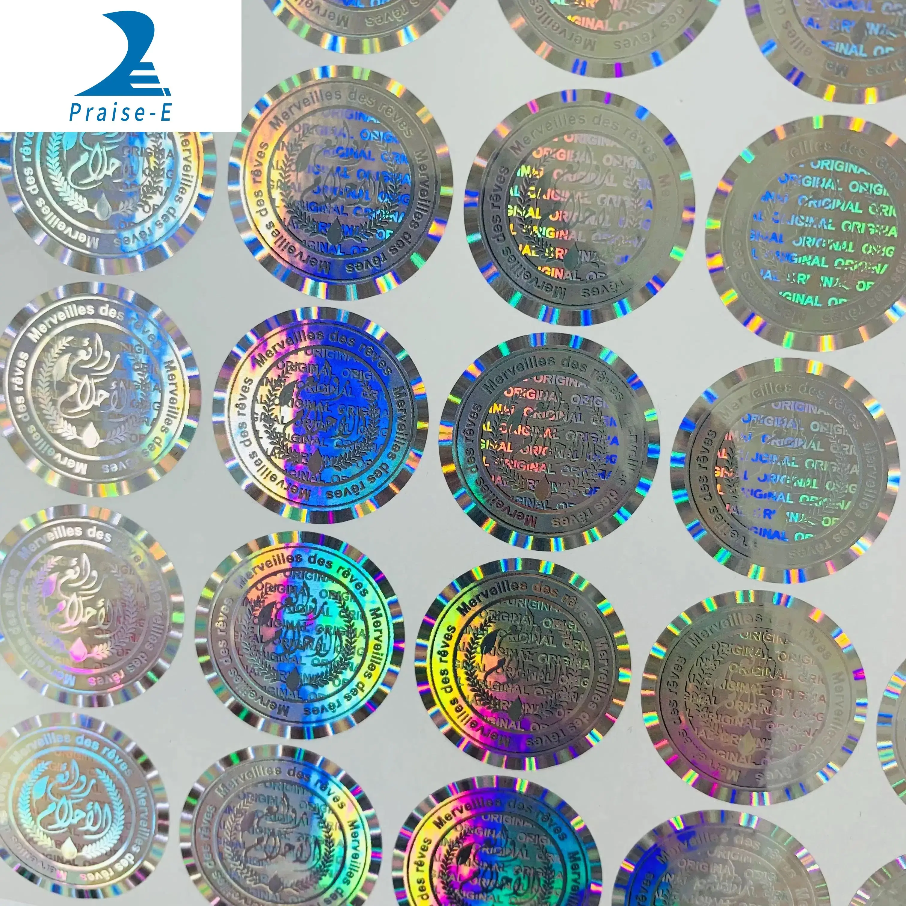 Dual channel hologram stickers custom  3d  stickers  custom logo security label