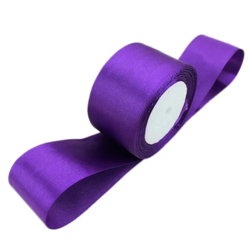 Factory Wholesale Customized Double Face Side 100% Polyester Rpet Plain Silk Satin Ribbon Roll