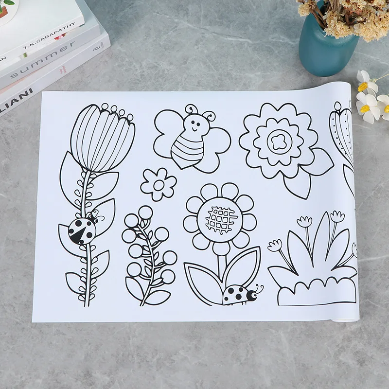 Popular 30*300cm Cartoon Graffiti Scroll Children Art Drawing Roll Paper for Kids