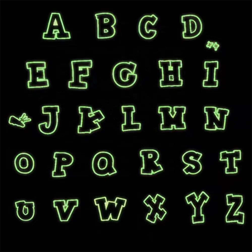 Customized die cut self adhesive vinyl or PVC clear  fluorescent luminous label stickers night glow in dark sticker  printing