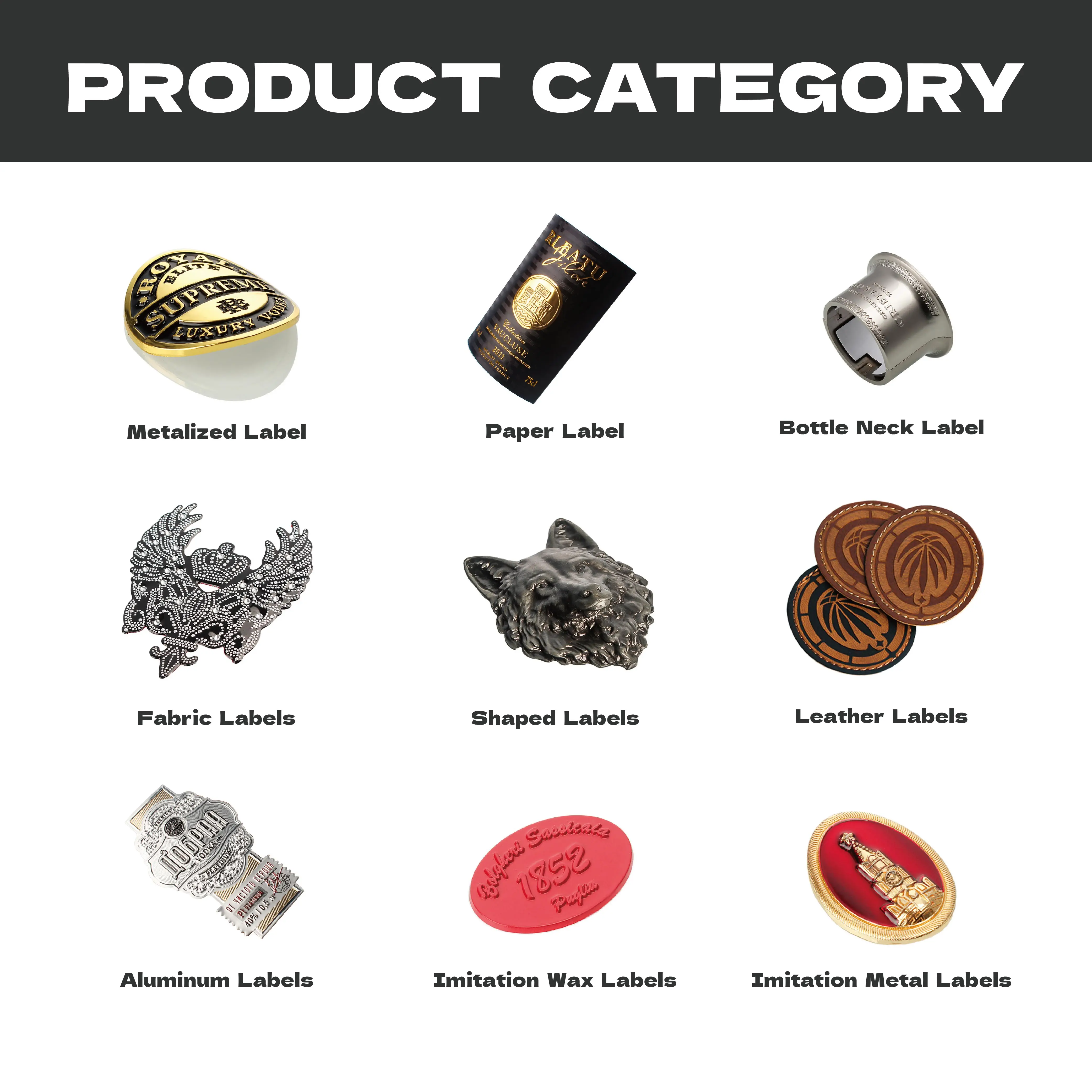 Custom Logo Wine Bottle  private design printed Plates Label  Packaging  adhesive Metal Stickers for liquor whiskey glass bottle