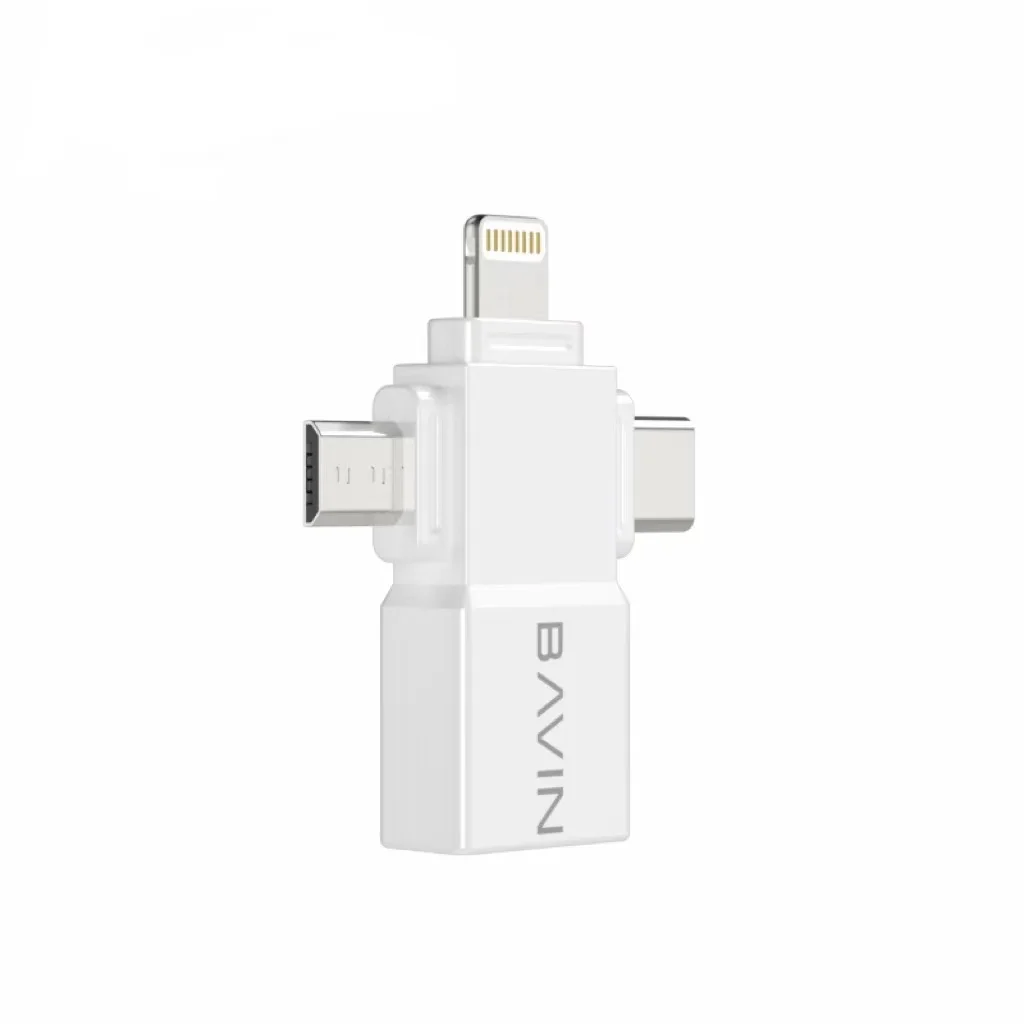 Бавин OTG-03 USB адаптер для камеры широко совместим с высокой скоростью передачи адаптеры питания «Три в одном» интерфейс зарядное устройство и