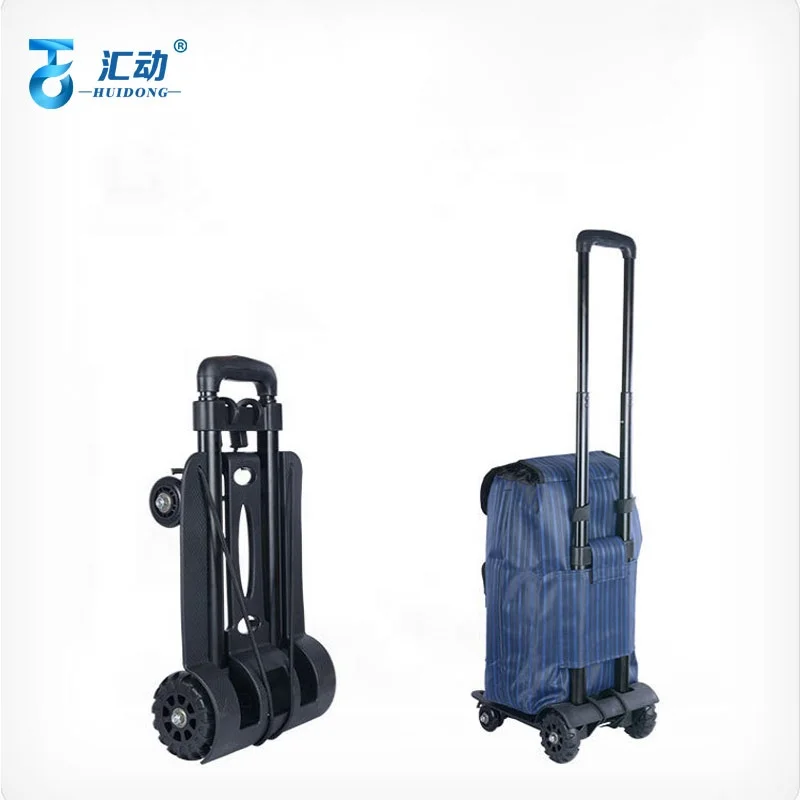 Multifunction Lightweight Portable Foldable Aluminium Alloy Luggage Trolley Cart Mini With 2 Wheels folding shopping trolley