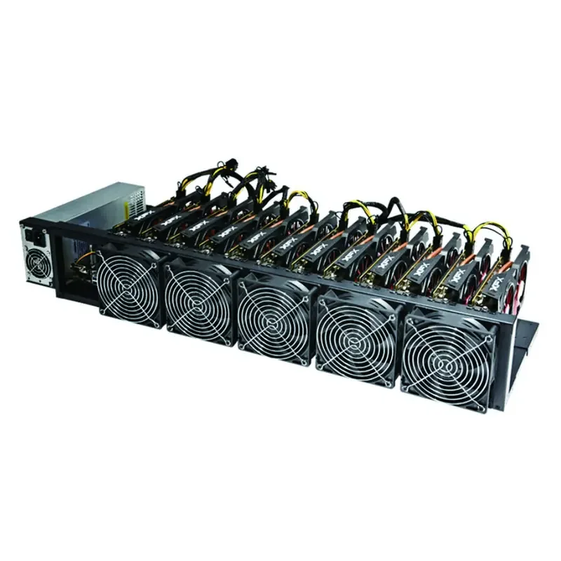 Factory Customized K821 12 GPU Open air case with B85 B75 B250 Motherboard 12 slots graphics card Frame sever case rig