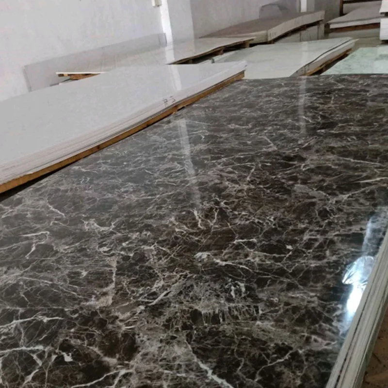 UV Board marbal high glossy uv mdf board Waterproof Variegated PVC Marble Sheet