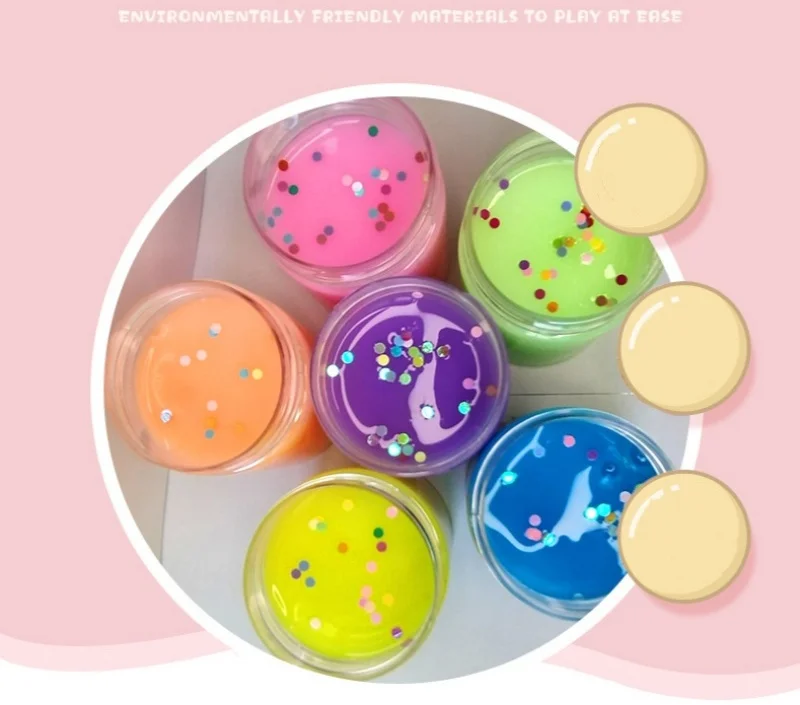 Factory Direct Hot Sale 140g Soft Dough Play silver clay Cups Safe Clean slime para ninos Kid-Friendly Educational Polymer Clay