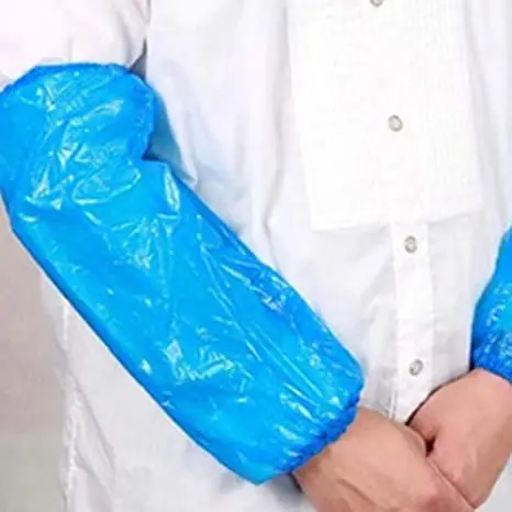 Disposable Sleeve Cover With Elastic Ends Pe Sleeve Cover Plastic Arm Sleeve Cover