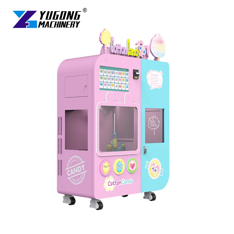 Industrial full automatic sugar cotton candy robot machine commercial sweet cotton candy making machine