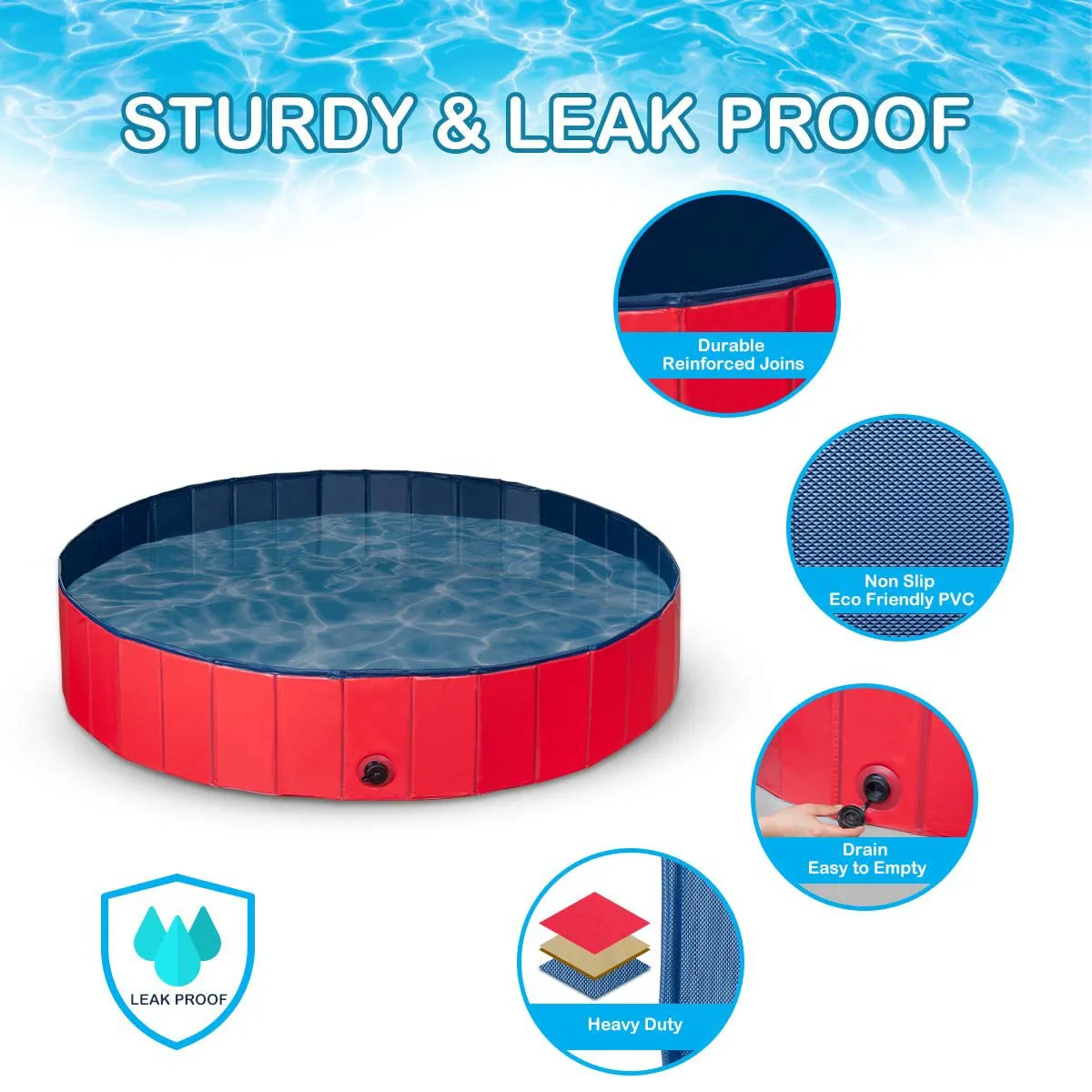 Outdoor Garden Shower PVC folding Thick Anti-slip kids pool toys swimming