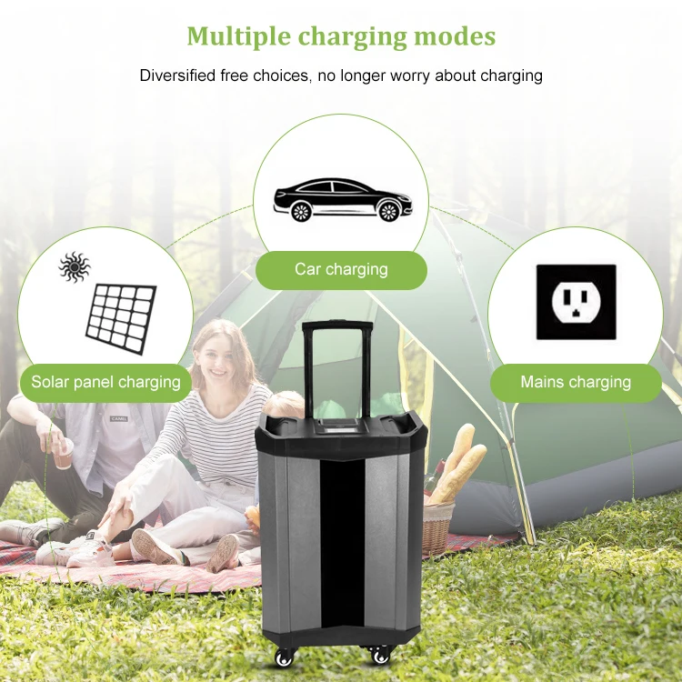 Rechargeable Backup Camping Lifepo4 2500Wh Portable Power Station Solar Generator for Home Healthcare energy storage