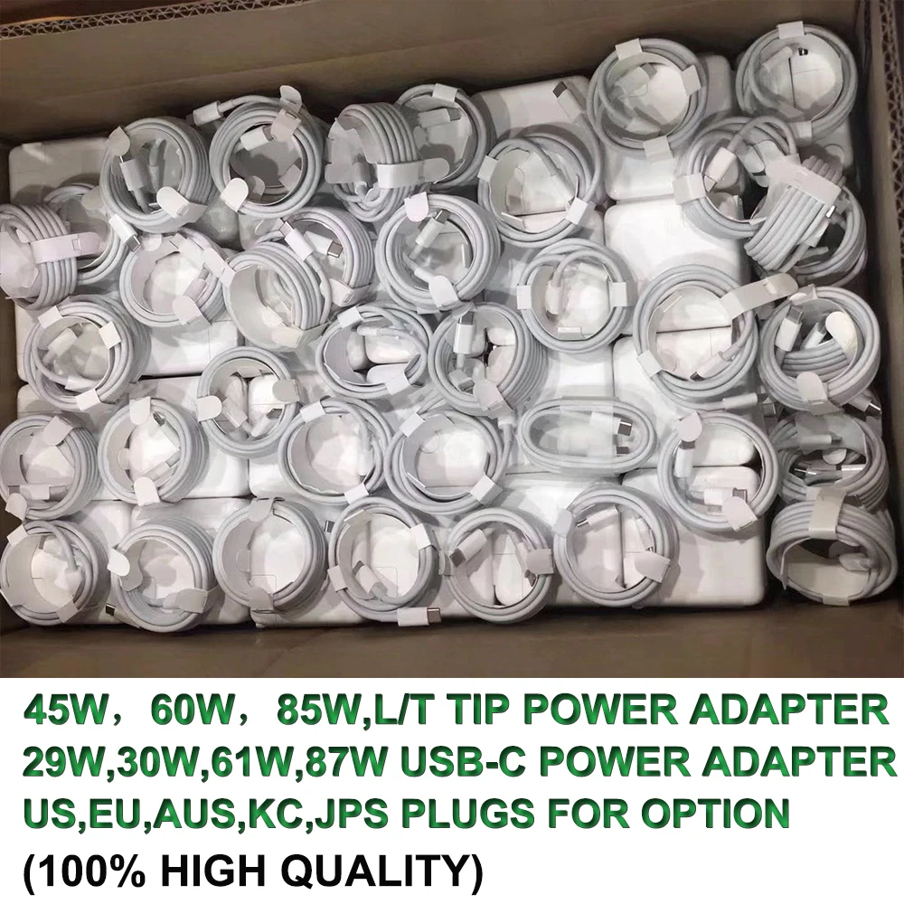 
UK US EU AU Interchangeable Plugs AC 100-240v cargador USB C 30w 61w 87w power laptop adapter for macbook 