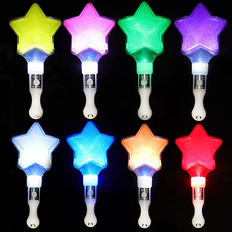 Transparent LED Party supply concert plastic heart shape flashing glow light stick LED light stick
