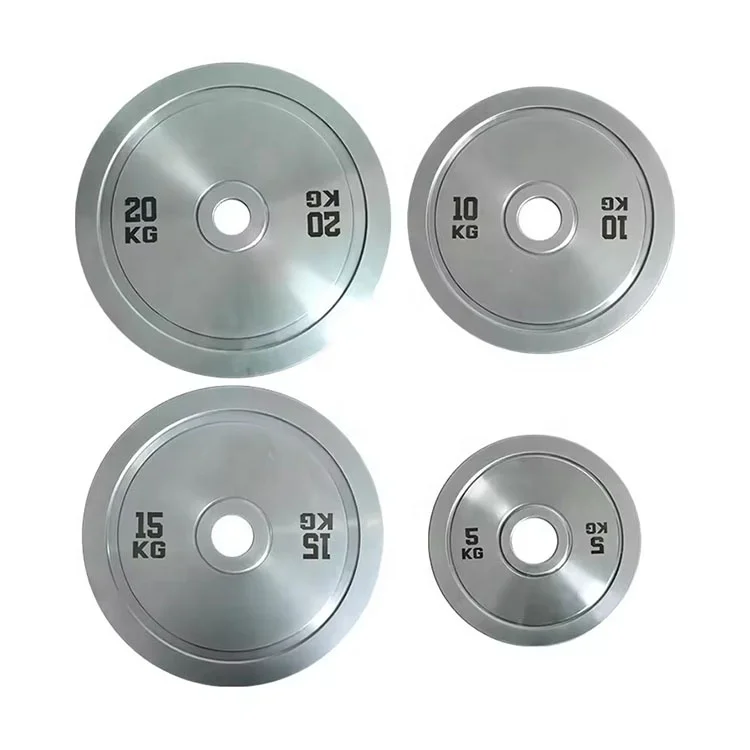 UNIQ Powerlifting Bumper Plate Calibrated Steel with Hard Chromed Weight Plates