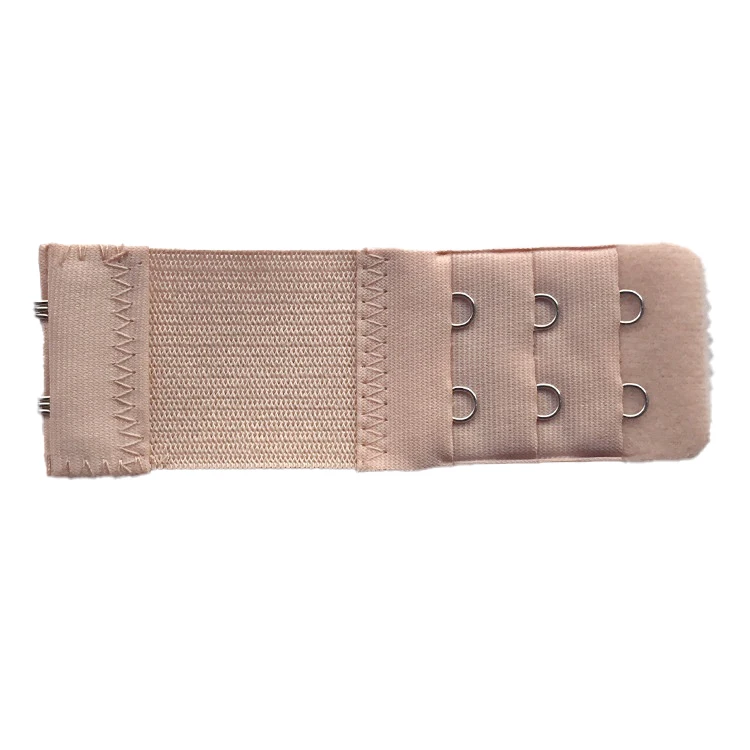 bra extender wholesale polyester long bra hooks and eyes tape with nylon coated eyes two rows Back Extension Buckle for bra