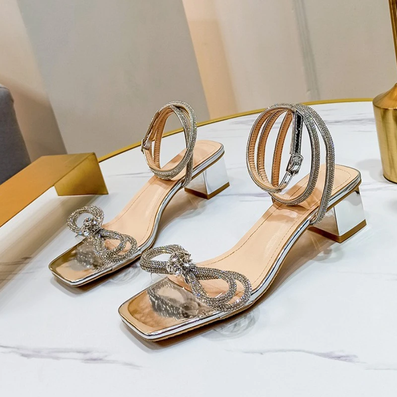 5CM Zapatos Con Taco Summer Sexy Sandals Fashion High Trendy Women Chunky Block Heels for Ladies