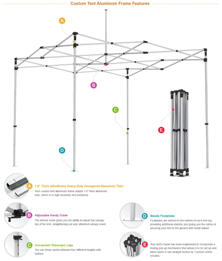 Outdoor Advertising Custom Logo 3x3 Aluminium Folding Awning Marquee Gazebo Trade Show Pop Up Customized Canopy Tent