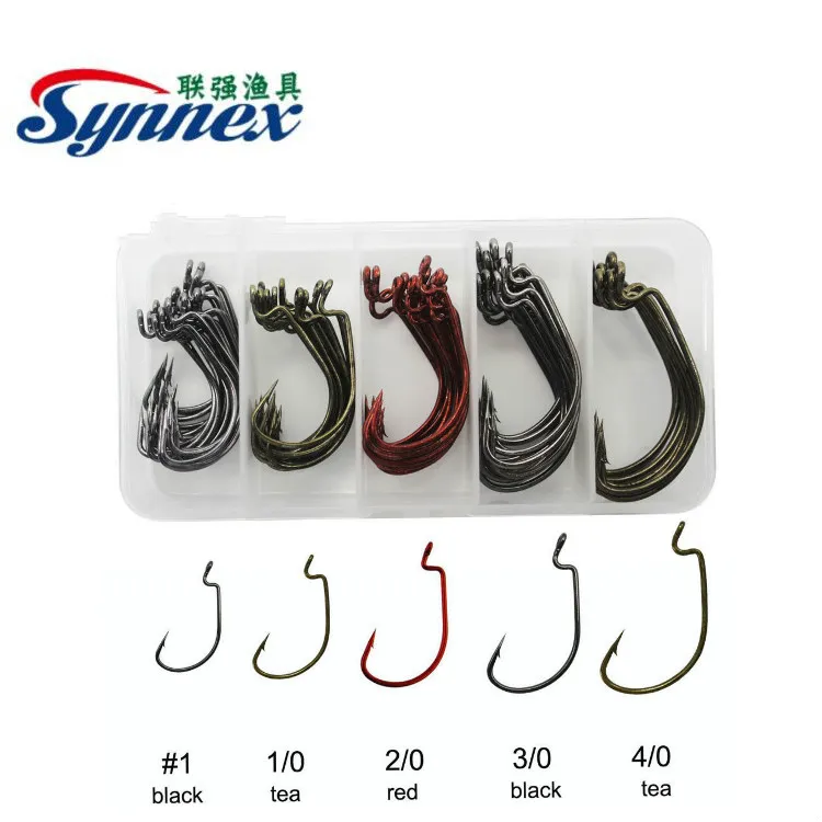High Carbon Steel Black Jig Fish Hook