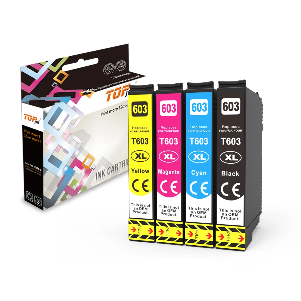 Topjet 603XL 603 XL T603 XL T603XL Premium Color Ink Cartridge Compatible For Epson XP 2100 XP 3100 XP 4100 Inkjet Printer