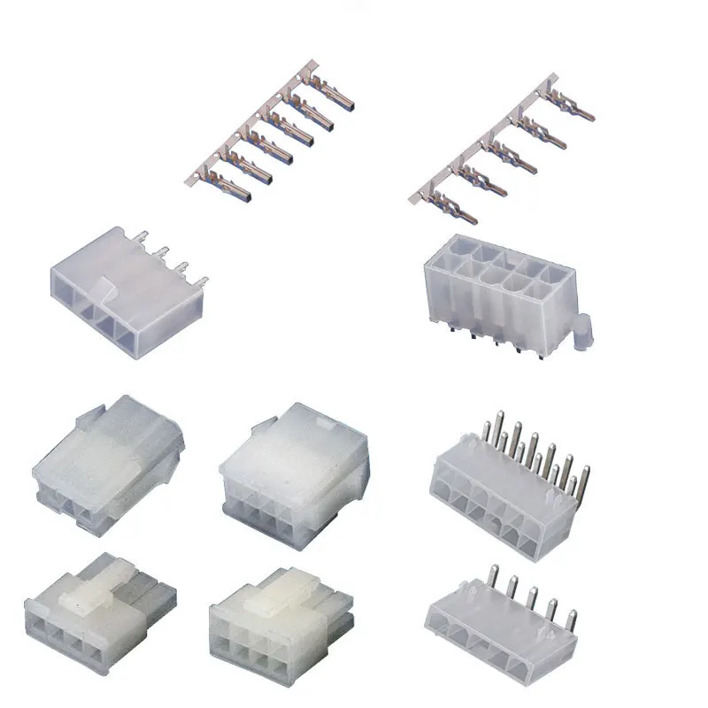 Белый цвет Nylon66 материал 2 Pin Dual Row провод для подключения 4,2 мм Molex мини-разъем