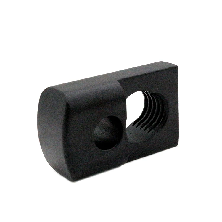 HASUN Manufacturer Custom Aluminum Black Anodized Retainer Block Custom CNC Parts