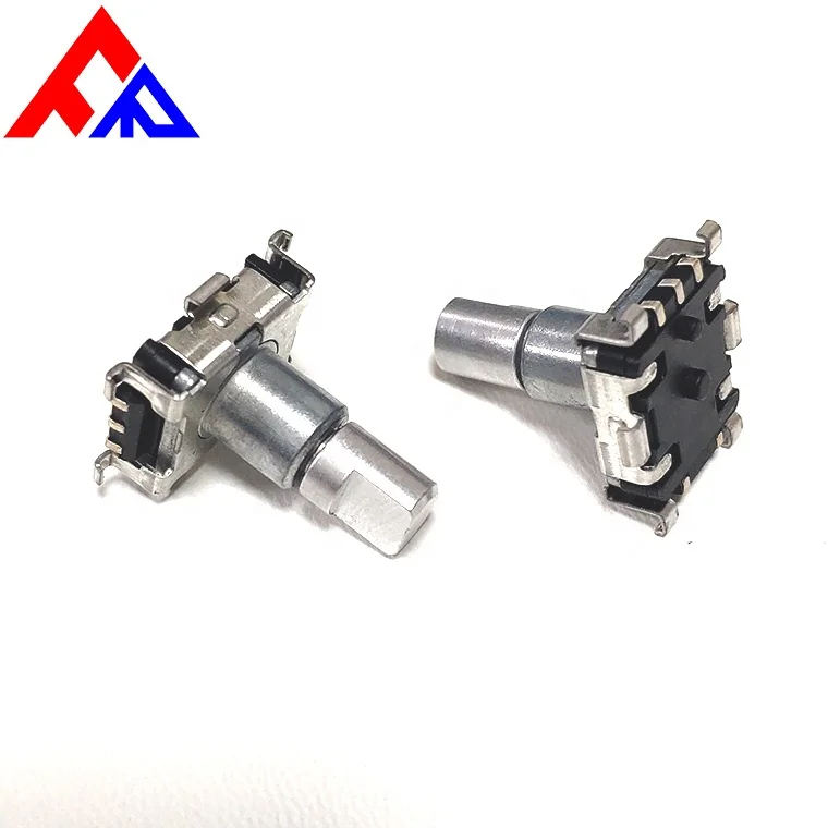 EC11 SMD 5 pin 6mm metal D-axis knurled shaft encoder 9 pulse 15 pulse 20 pulse rotary encoder