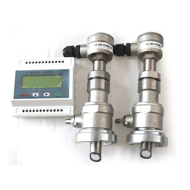 Taijia portable clamp on ultrasonic flow meter with model rs485 modbus digital water flow meter and display