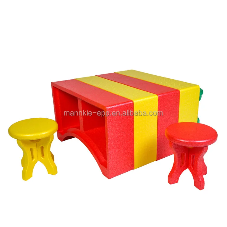 OEM/ODM Customized Light Weight Safty Assembly Table Chairs Furniture Epp Foam Kids Stool For Kindergarten
