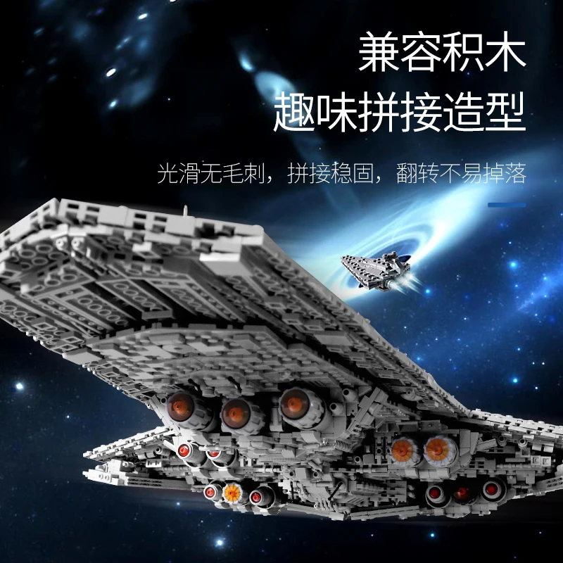 MOULD KING 13134 Executor Class Star Dreadnought Star Destroyer Warship Plastic Diy Technic Bricks Set Mini Building Blocks Toys