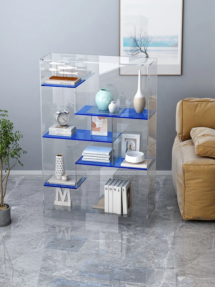 Nordic living room floor-to-ceiling multi-layer shelf rack home display rack simple acrylic wall bookshelf display rack