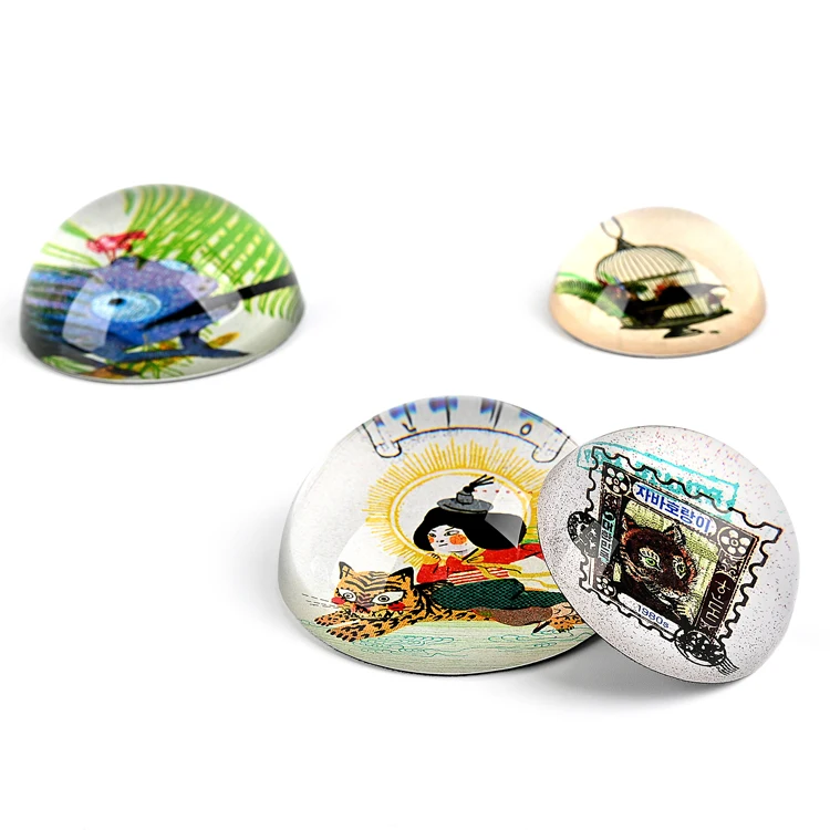 Crystal Hemisphere Paperweight  Elegant Desk Ornament for International Business