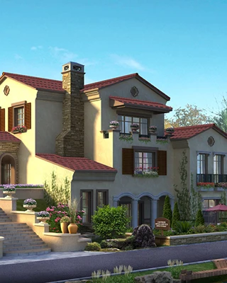 Laminated Ocean Red asphalt roofing shingles