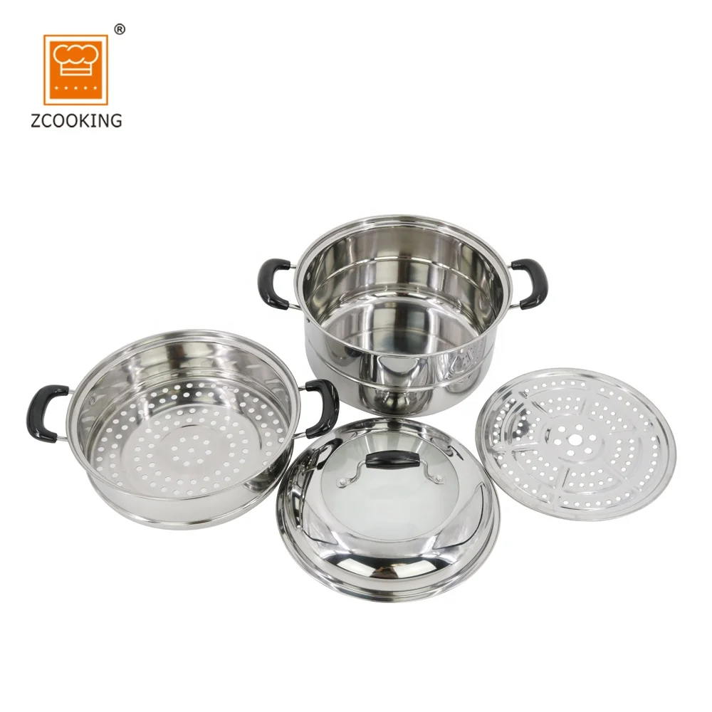 26CM Factory Stainless Steel Dumpling Pot /2 Layer Stainless Steel Food Steamer Pot