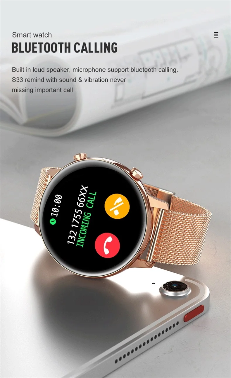 1.28 Inch Touch Screen Smartwatch S33 MTK2502 Chip BT Call Customized Dial Sport Fitness Tracker Music Player Smart Watch (5).jpg