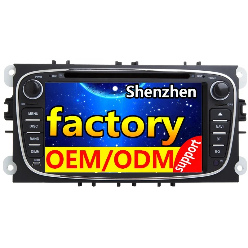 7 дюймов магнитола dvd android для Ford Focus/Mondeo mk3 2008-2011 IPS 1024 * 600HD экран Автомобильный GPS навигатор мультимедийный плеер