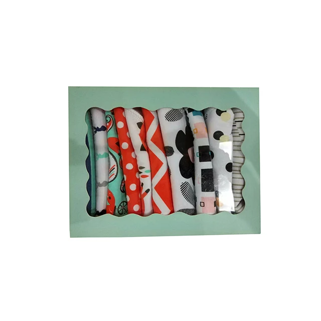Amazon in stock organic cotton bib display hanger cardboard packaging paper wrap gift box baby bibs packaging boxes